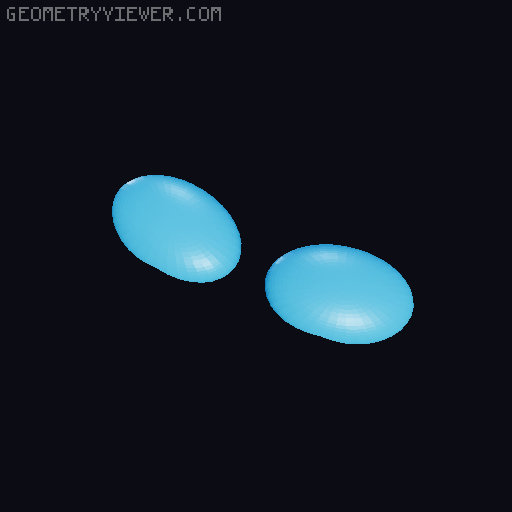 Alien Eyes and Antenna for 130% Robert Planters 3D model thumbnail