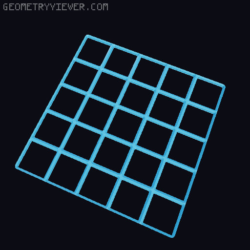 Gridfinity Thin base with magnets 3D model thumbnail