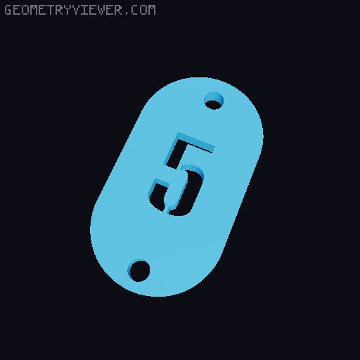 Porta chaves; Keychain 3D model thumbnail