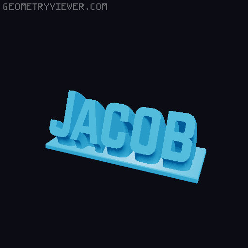 Sweeping Name Tag 3D model thumbnail