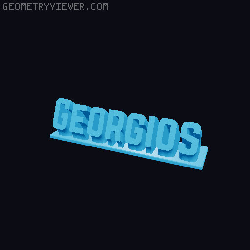 Sweeping Name Tag 3D model thumbnail