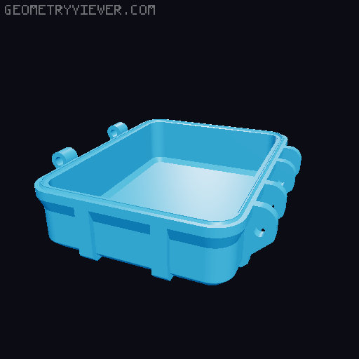 (Remix) GoPro 10 - Rugged Case 2 Battery Box 3D model thumbnail