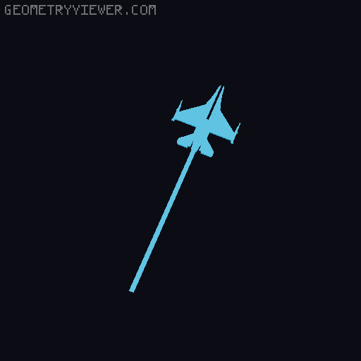 F-16 Briefing Stick Model 3D model thumbnail