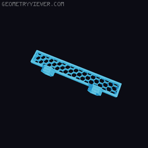 HSW parametric hexagonal tool holder 3D model thumbnail