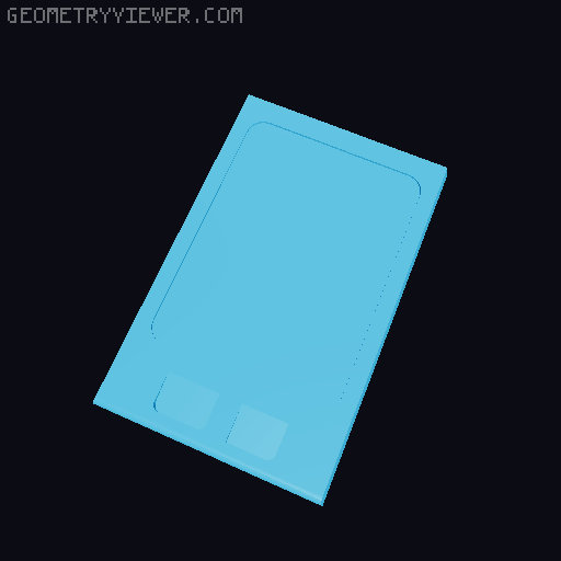 Deck box for 100 sleeved cards. 3D model thumbnail