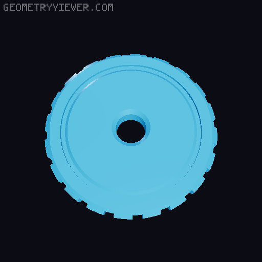 Fidget Clicking Wheel V2.5 3D model thumbnail