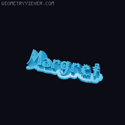 Sweeping crazy name tag 3D model thumbnail