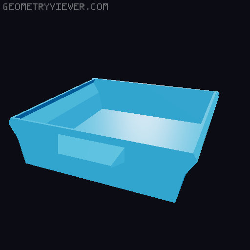 Under Desk Drawer Extended and Wider Screw Hole 3D model thumbnail