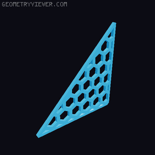 Hexagonal Display Shelf 3D model thumbnail