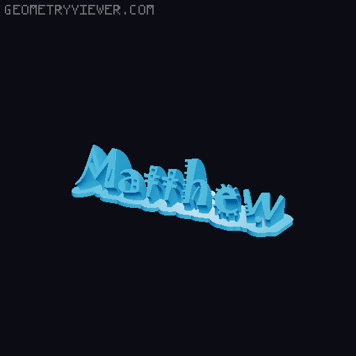 Sweeping crazy name tag 3D model thumbnail