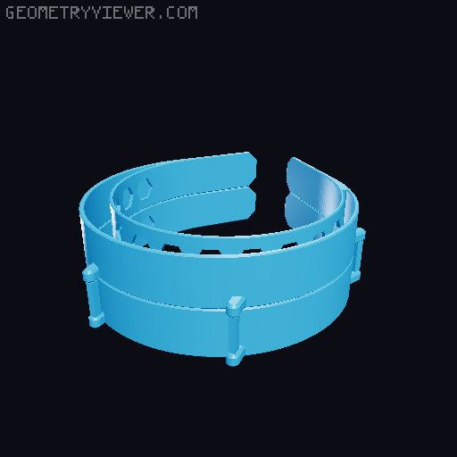 RC1 HEADBAND PRE-STACKED, SUPPORTED, NO LABEL 3D model thumbnail