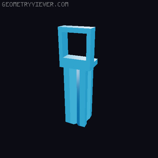 Corner connectors for square tubes 3D model thumbnail