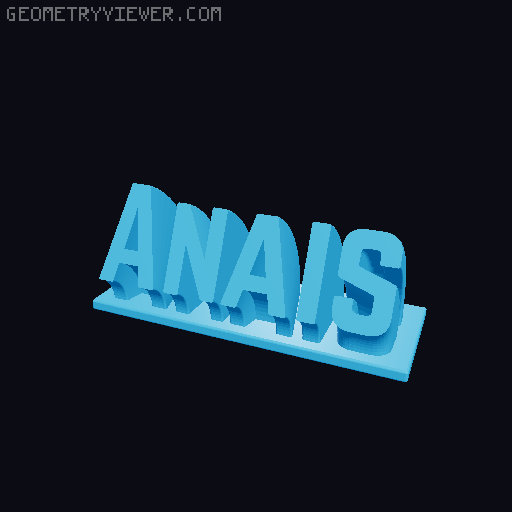 Sweeping Name Tag 3D model thumbnail