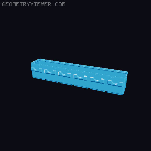 Parametric Gridfinity bins for GOEWS 3D model thumbnail