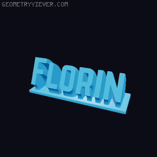 Sweeping Name Tag 3D model thumbnail