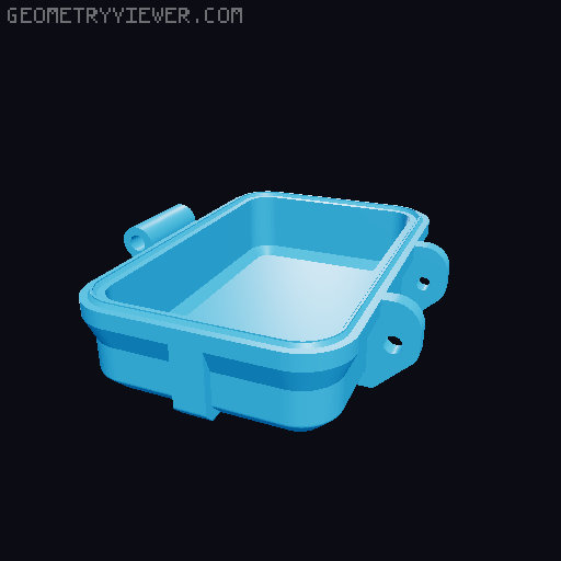 Rugged SD Card Box 3D model thumbnail