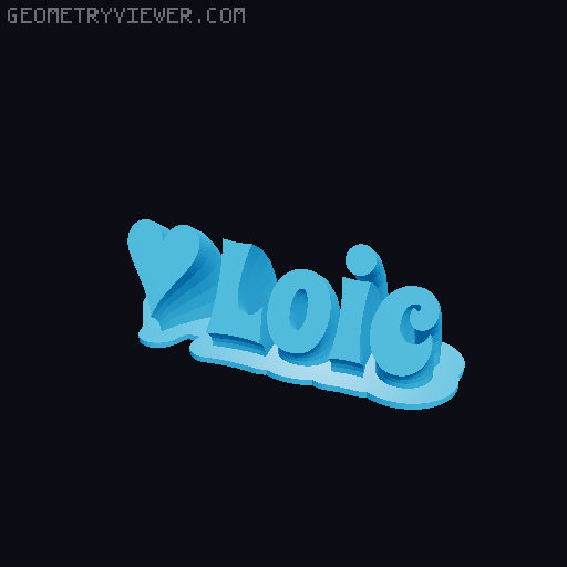 Valentine sculpture 3D model thumbnail