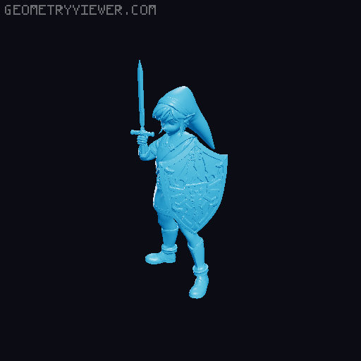 link legend of zelda v2 3D model thumbnail