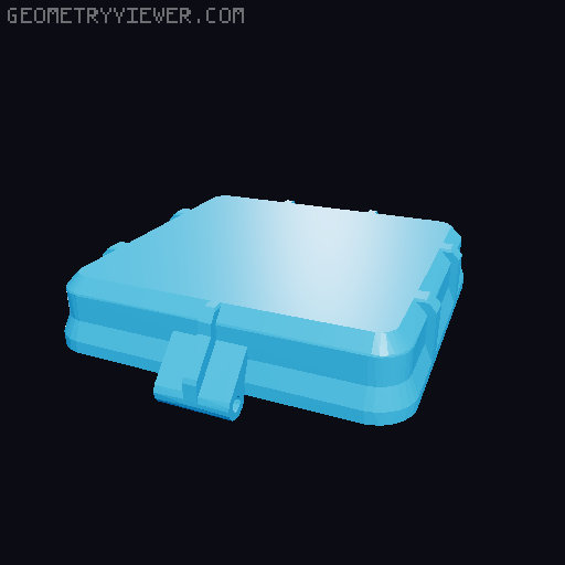 Simple filament swatch with storage 3D model thumbnail