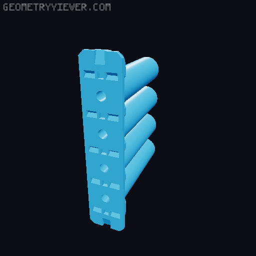 Nerf Electric Eel / Sawtooth Replacement Clip 3D model thumbnail