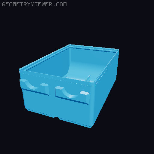 Parametric Gridfinity bins for GOEWS 3D model thumbnail