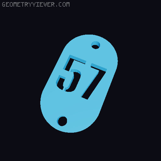 Porta chaves; Keychain 3D model thumbnail