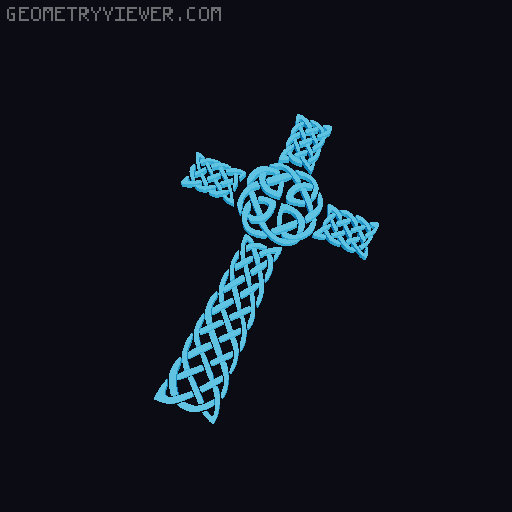 Celtic Cross Wall Hanging 3D model thumbnail