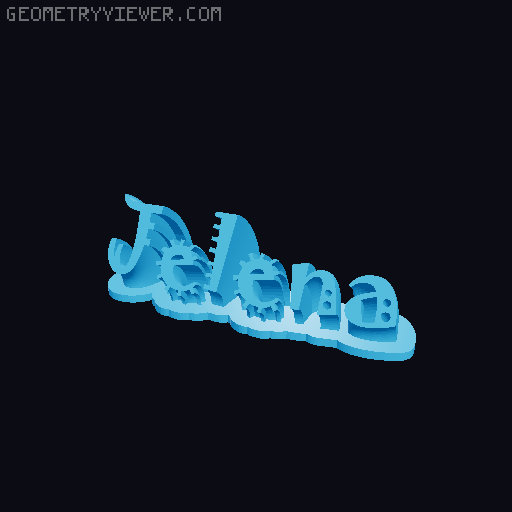 Sweeping crazy name tag 3D model thumbnail