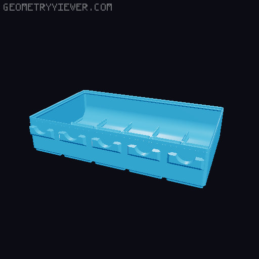 Parametric Gridfinity bins for GOEWS 3D model thumbnail