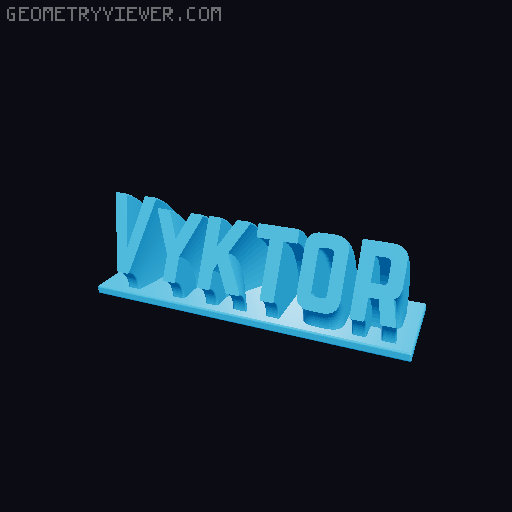 Sweeping Name Tag 3D model thumbnail