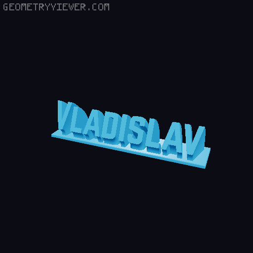 Sweeping Name Tag 3D model thumbnail