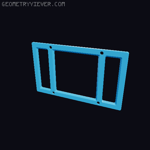 Floating Photo Mounting System (French Cleat) 3D model thumbnail
