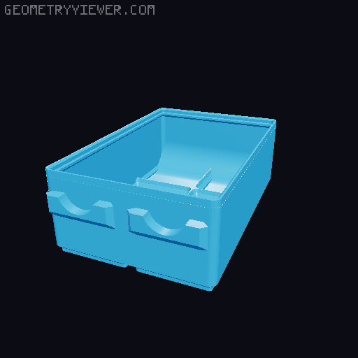 Parametric Gridfinity bins for GOEWS 3D model thumbnail