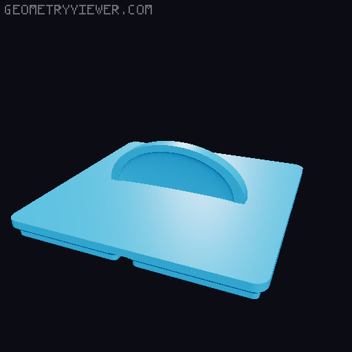 Gridfinity Lids with Handles 3D model thumbnail