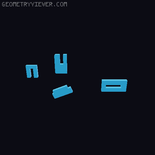 Tölvustandur 3D model thumbnail