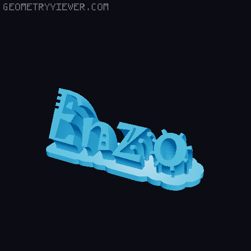 Sweeping crazy name tag 3D model thumbnail