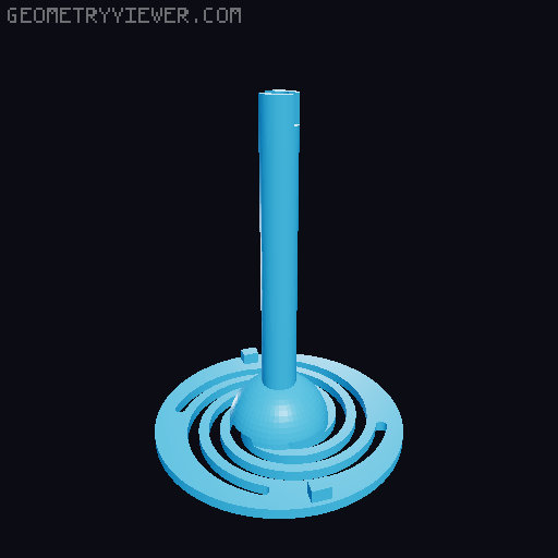 Gear shift fidget toy with spring and ball joint 3D model thumbnail