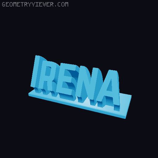Sweeping Name Tag 3D model thumbnail