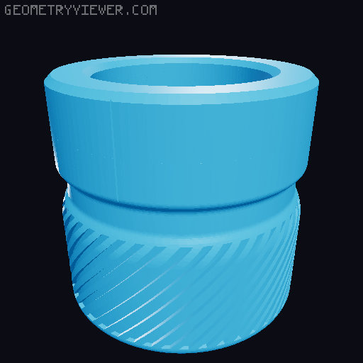 Threaded FOXBAT Muzzle System (screw barrel attachements directly onto the blaster) 3D model thumbnail