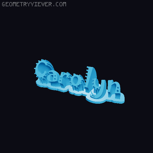 Sweeping crazy name tag 3D model thumbnail