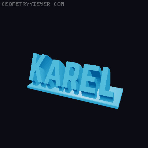 Sweeping Name Tag 3D model thumbnail