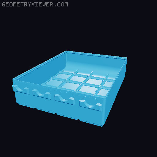 Parametric Gridfinity bins for GOEWS 3D model thumbnail