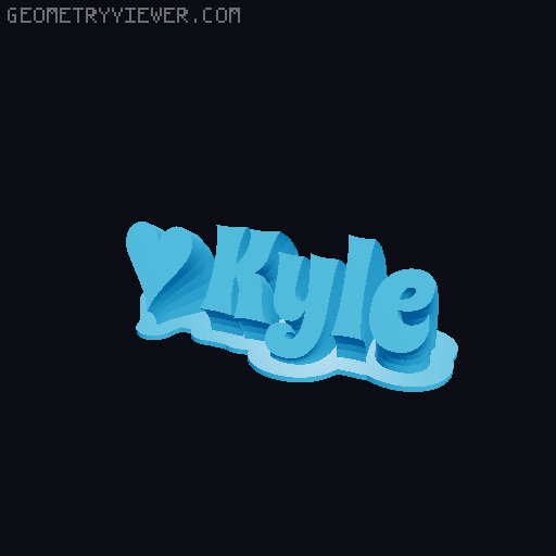 Valentine sculpture 3D model thumbnail