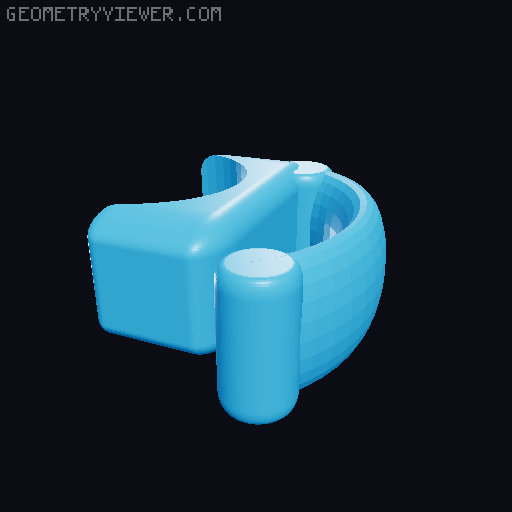 Forward facing sonar pole mount 3D model thumbnail