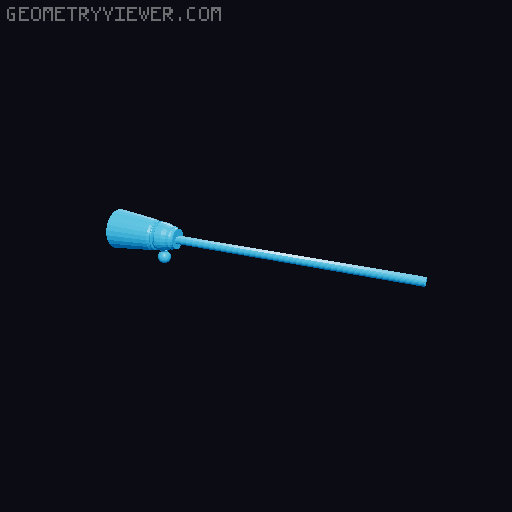 Flying broom for dummy 13 display stand 3D model thumbnail
