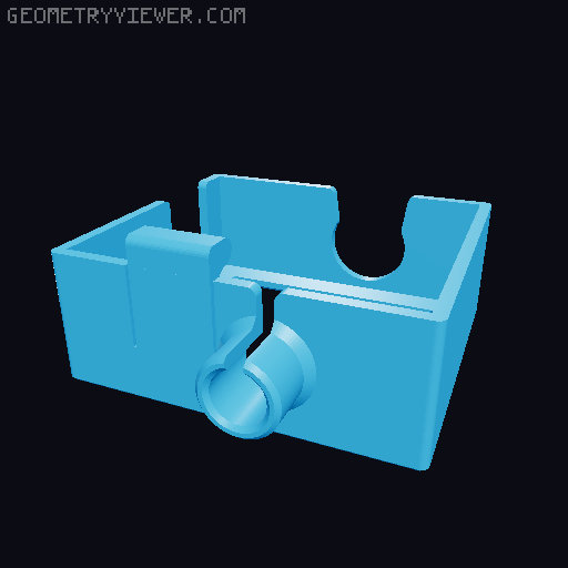 Remix - Clip added - PTFE Bowden Tubing Adapter for Elegoo Centauri Carbon Filament Sensor 3D model thumbnail