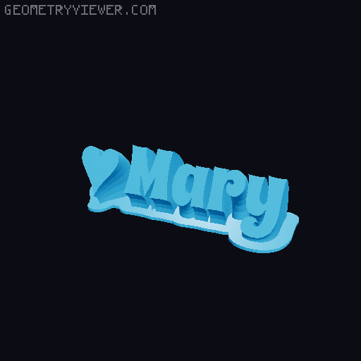 Valentine sculpture 3D model thumbnail