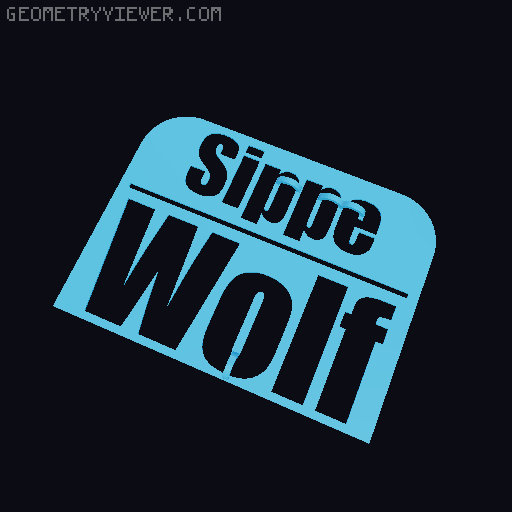 Wimpel Sippe Wolf 3D model thumbnail