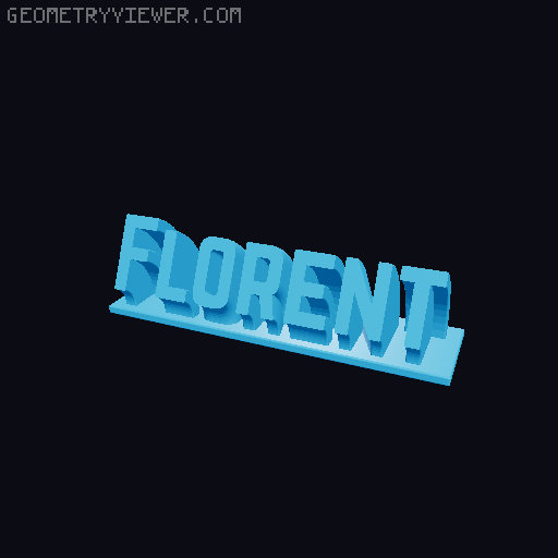Sweeping Name Tag 3D model thumbnail