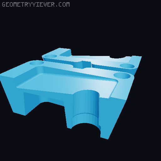 Concrete Benchy Planter Mold 3D model thumbnail